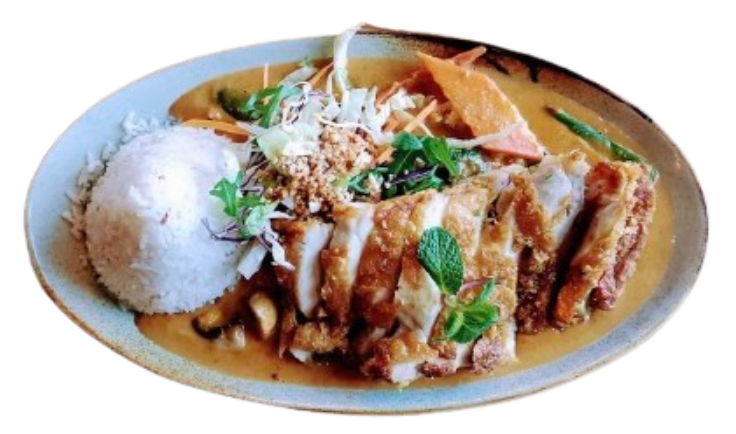 Erdnuss Sauce Mit Kokosmilch und Gemüse